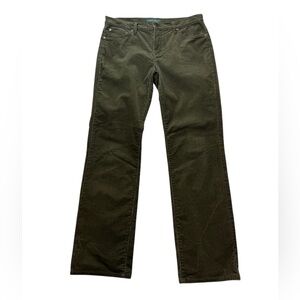 Lauren Ralph Lauren Green Corduroy Classic Straight Leg Jeans 12